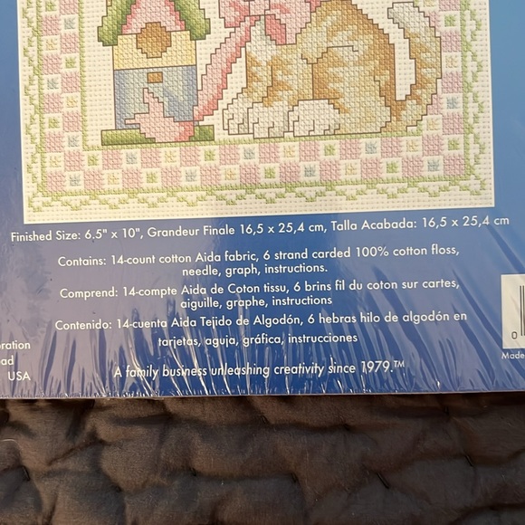 New in Package - Janlynn Counted Cross Stitch Kit - Welcome Baby Girl - Picture 6 of 6